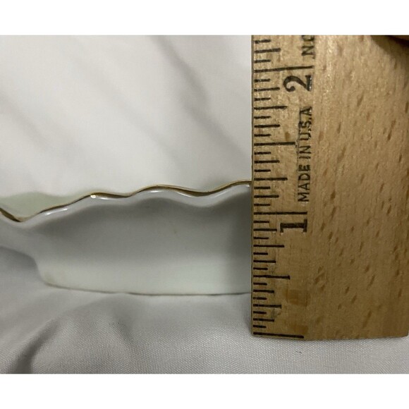 Lefton Heritage Green Pink Cabbage Roses Leaf Dish #1860 Gold Trim Japan Vtg - Picture 9 of 11